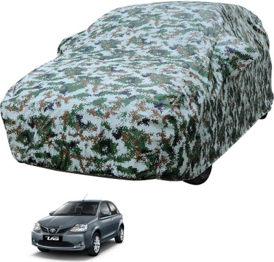 MOCKHE Car Cover For Toyota Etios Liva (With Mirror Pockets)(Multicolor)