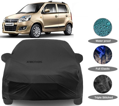 ATBROTHERS Car Cover For Maruti Suzuki Wagon R 1.1L 16V (Without Mirror Pockets)(Black)
