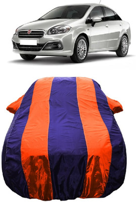 Wegather Car Cover For Fiat Linea Power Up 1.3 Dynamic Diesel (With Mirror Pockets)(Orange)