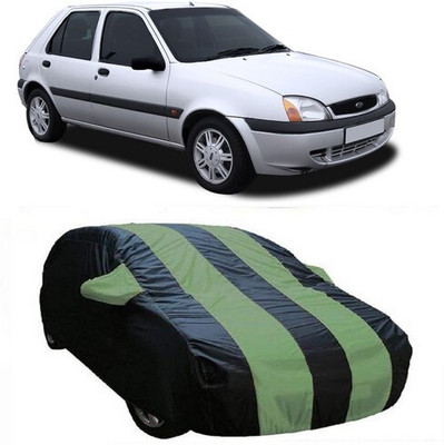 TheProtect Car Cover For Ford Fiesta Old (With Mirror Pockets)(Green, Blue)