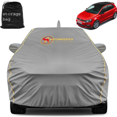 AUTOMOZEXO Car Cover For Volkswagen Polo (With Mirror Pockets)(Grey)