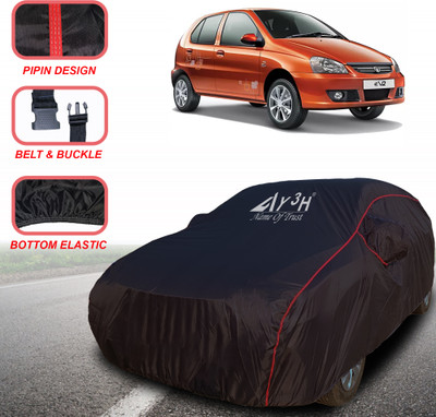 Y3H Car Cover For Tata Indica V2 (With Mirror Pockets)(Black)