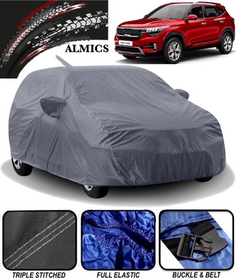 ALMICS Car Cover For Kia SELTOS (With Mirror Pockets)(Grey)