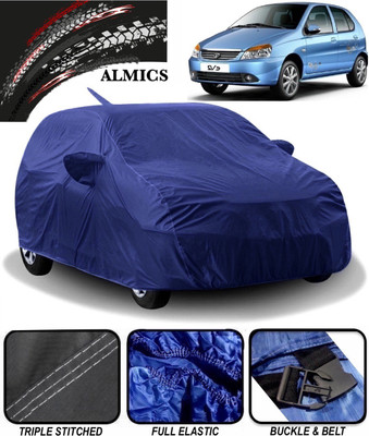ALMICS Car Cover For Tata Indica eV2 (With Mirror Pockets)(Blue)