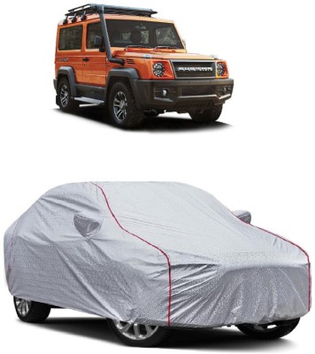 DIGGU Car Cover For Force Gurkha (With Mirror Pockets)(Silver)