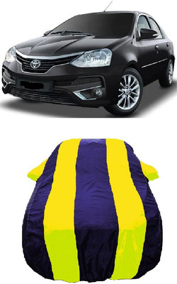 Wegather Car Cover For Toyota Platinum Etios 1.4 VD Diesel (With Mirror Pockets)(Yellow)