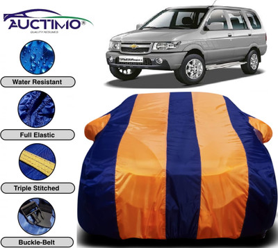 AUCTIMO Car Cover For Chevrolet Tavera (With Mirror Pockets)(Multicolor)