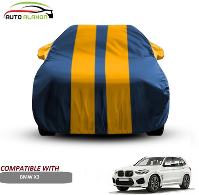 AUTO ALAXON Car Cover For BMW X3 (With Mirror Pockets)(Blue, Yellow)