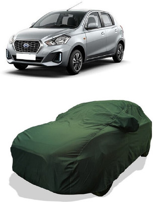 Coxtor Car Cover For Datsun Go (With Mirror Pockets)(Green)