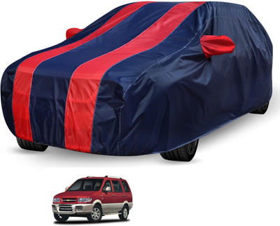 Auto Hub Car Cover For Chevrolet Tavera (Without Mirror Pockets)(Black, Red)