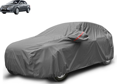 MOCKHE Car Cover For Toyota Etios (With Mirror Pockets)(Grey)