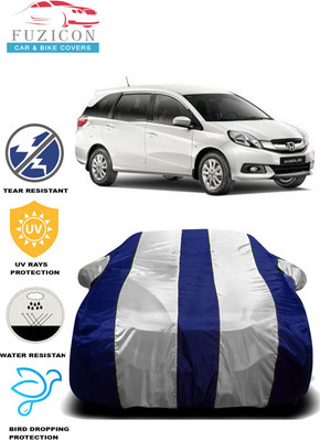 FUZICON Car Cover For Honda Mobilio (With Mirror Pockets)(White, Blue)