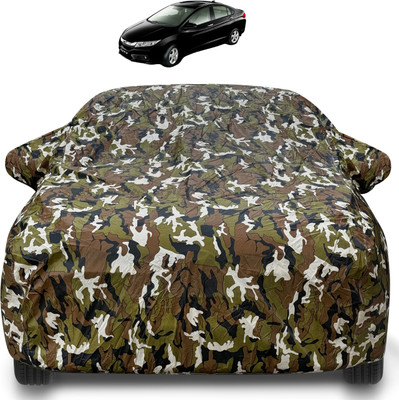 Caronix Car Cover For Honda City i-Vtec (With Mirror Pockets)(Brown)