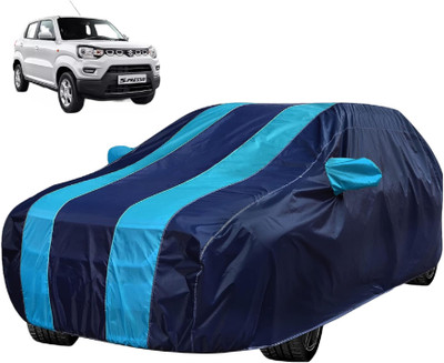 Auto Hub Car Cover For Maruti S-Presso (With Mirror Pockets)(Blue)