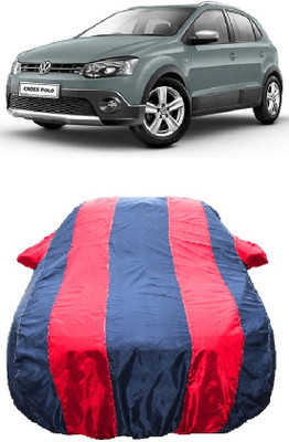Wegather Car Cover For Volkswagen Cross Polo 1.5 TDI (With Mirror Pockets)(Red)