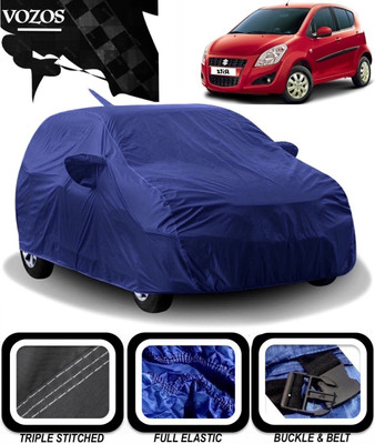 VOZOS Car Cover For Maruti Suzuki Ritz (With Mirror Pockets)(Blue)