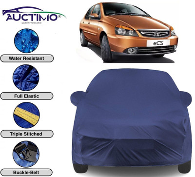 AUCTIMO Car Cover For Tata Indigo eCS (With Mirror Pockets)(Blue)
