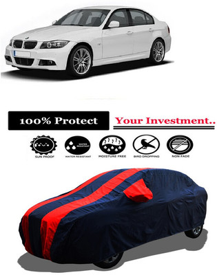 Amexride Car Cover For BMW E-Class E90 (With Mirror Pockets)(Red)
