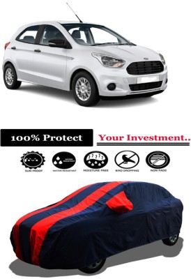 Amexride Car Cover For Ford Figo 1.5D Titanium MT (With Mirror Pockets)(Red)