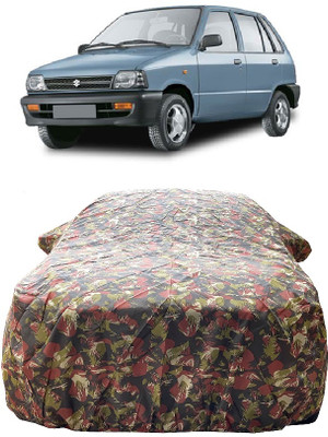 Wegather Car Cover For Maruti 800 Std. LPG (With Mirror Pockets)(Red)