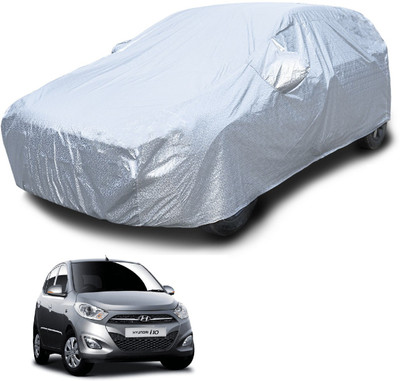 Euro Care Car Cover For Hyundai i10 (With Mirror Pockets)(Silver)