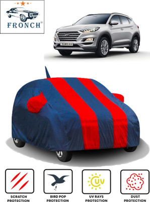 FRONCH Car Cover For Hyundai Tucson (With Mirror Pockets)(Red, Blue)