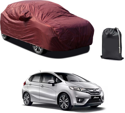 CODOKI Car Cover For Honda Jazz (With Mirror Pockets)(Maroon)