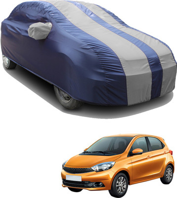 SS FOR YOUR SMART NEEDS Car Cover For Tata Tiago (With Mirror Pockets)(Silver, Blue)