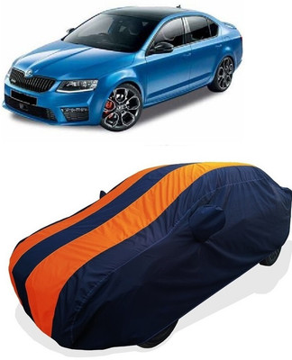 Coxtor Car Cover For Skoda Octavia RS245 1.8 TSI AT Onyx Petrol (With Mirror Pockets)(Orange)