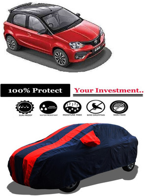 Amexride Car Cover For Toyota Etios Liva 1.2 VX Petrol (With Mirror Pockets)(Red)