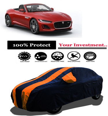 Amexride Car Cover For Jaguar F-Type 5.0 Convertible R Petrol (With Mirror Pockets)(Orange)