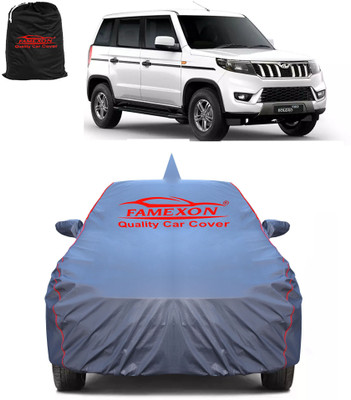 FAMEXON Car Cover For Mahindra Bolero (With Mirror Pockets)(Grey)