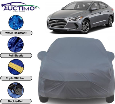 AUCTIMO Car Cover For Hyundai Elantra (With Mirror Pockets)(Grey)