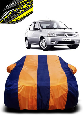FRONCH Car Cover For Mahindra Logan 1.5 DLS ABS (With Mirror Pockets)(Orange, Blue)