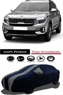 Amexride Car Cover For Kia Seltos HTK Plus 1.5 (With Mirror Pockets)(Grey)