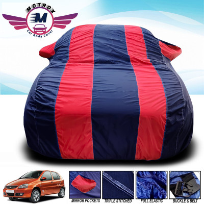 MoTRoX Car Cover For Hyundai Eon (With Mirror Pockets)(Red, Blue)