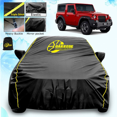 GARREGE Car Cover For Mahindra Thar (With Mirror Pockets)(Black, For 2018, 2019, 2020, 2021, 2022 Models)