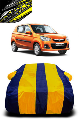 FRONCH Car Cover For Maruti Suzuki Alto K10 (With Mirror Pockets)(Yellow, Blue)