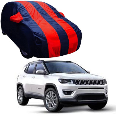 ABS AUTO TREND Car Cover For Jeep Compass (With Mirror Pockets)(Blue, Red)