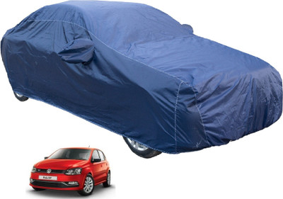 Auto Hub Car Cover For Volkswagen Polo GT (With Mirror Pockets)(Blue)