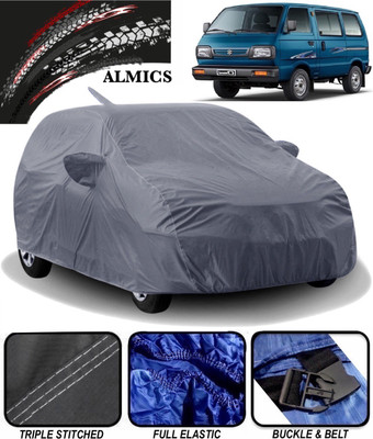 ALMICS Car Cover For Maruti Suzuki Omni (With Mirror Pockets)(Grey)