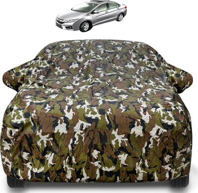 Caronix Car Cover For Honda City i-Dtec (With Mirror Pockets)(Brown)