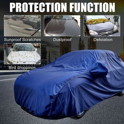 Genipap Car Cover For Force Gurkha (With Mirror Pockets)(Blue, For 2020, 2021, 2022, 2023 Models)