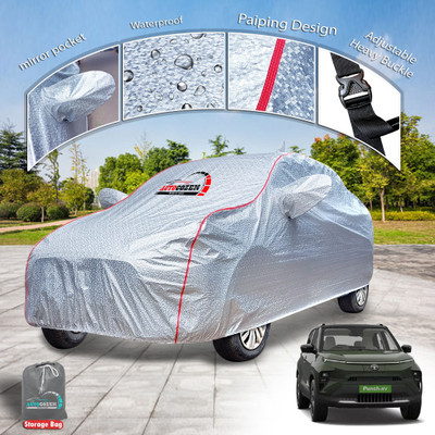 AUTOCOZEN Car Cover For Tata Punch EV (With Mirror Pockets)(Silver)