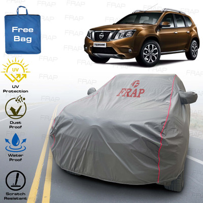 Frap Car Cover For Nissan Terrano (With Mirror Pockets)(Grey, Red)