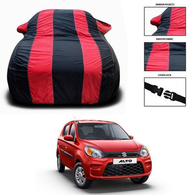 ANTHUB Car Cover For Maruti Suzuki Alto K10 (With Mirror Pockets)(Red, Black)