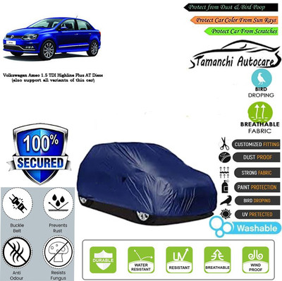Tamanchi Autocare Car Cover For Volkswagen Ameo 1.5 TDI Highline Plus AT Diesel(Blue)