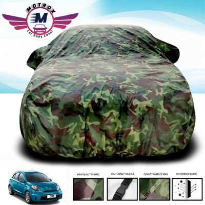 MoTRoX Car Cover For Nissan Micra Active (Without Mirror Pockets)(Green)