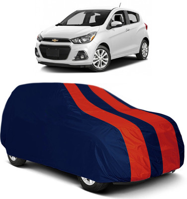 MoTRoX Car Cover For Chevrolet Spark (Without Mirror Pockets)(Red, Blue)