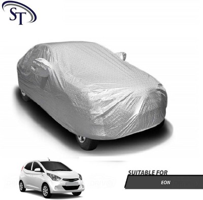 SHOBHNATH TRADING Car Cover For Hyundai Eon (With Mirror Pockets)(Silver)